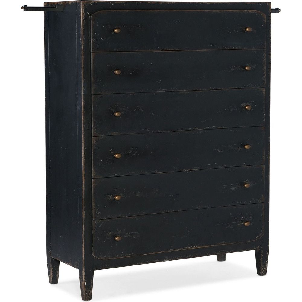 Dressers & Chests Ciao Bella Six-Drawer Chest- Black