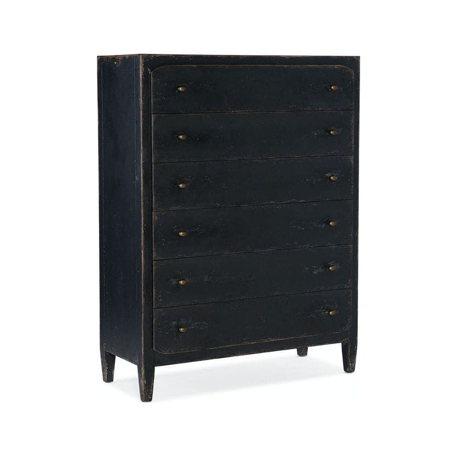 Dressers & Chests Ciao Bella Six-Drawer Chest- Black