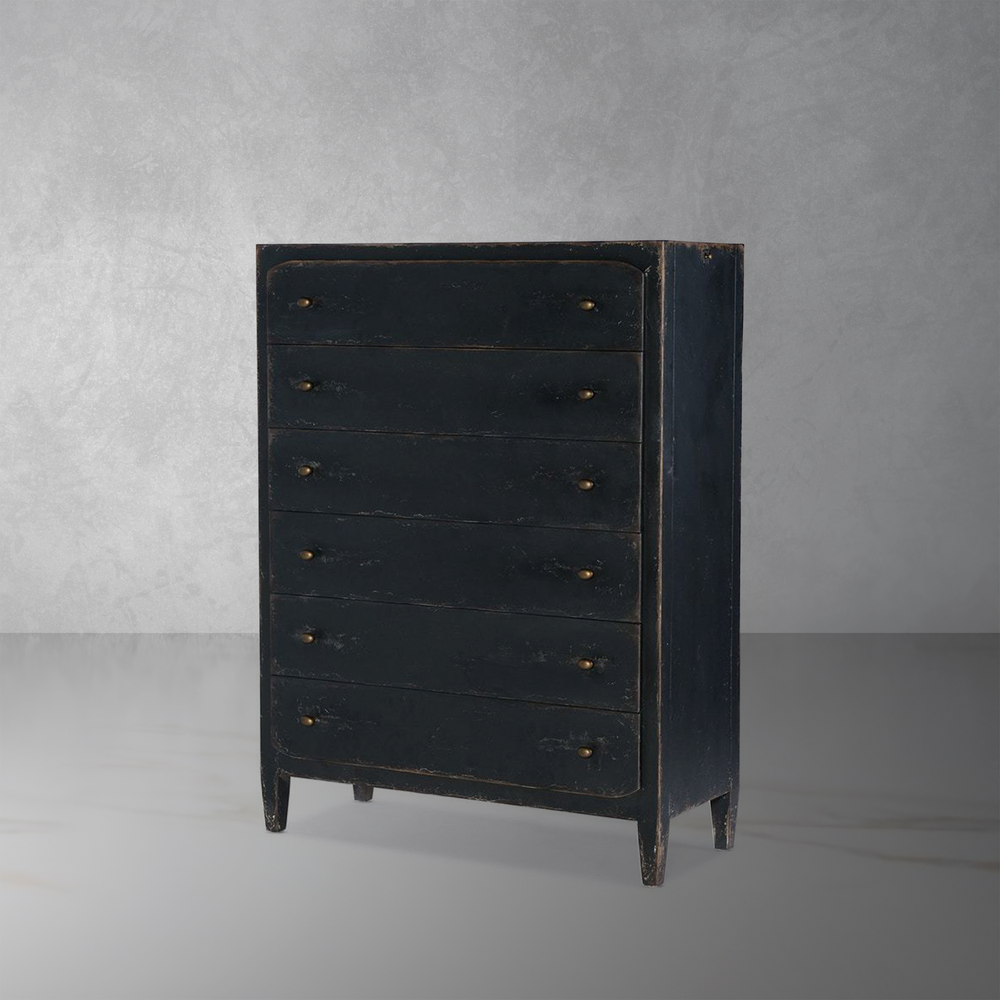 Dressers & Chests Ciao Bella Six-Drawer Chest- Black
