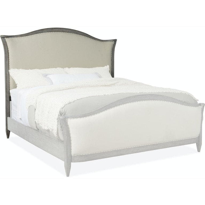 Beds Queen Upholstered Bed- Speckled Gray