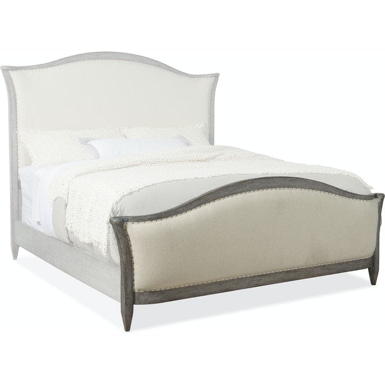 Beds Queen Upholstered Bed- Speckled Gray