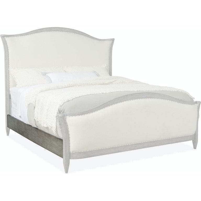 Queen Upholstered Bed- Speckled Gray