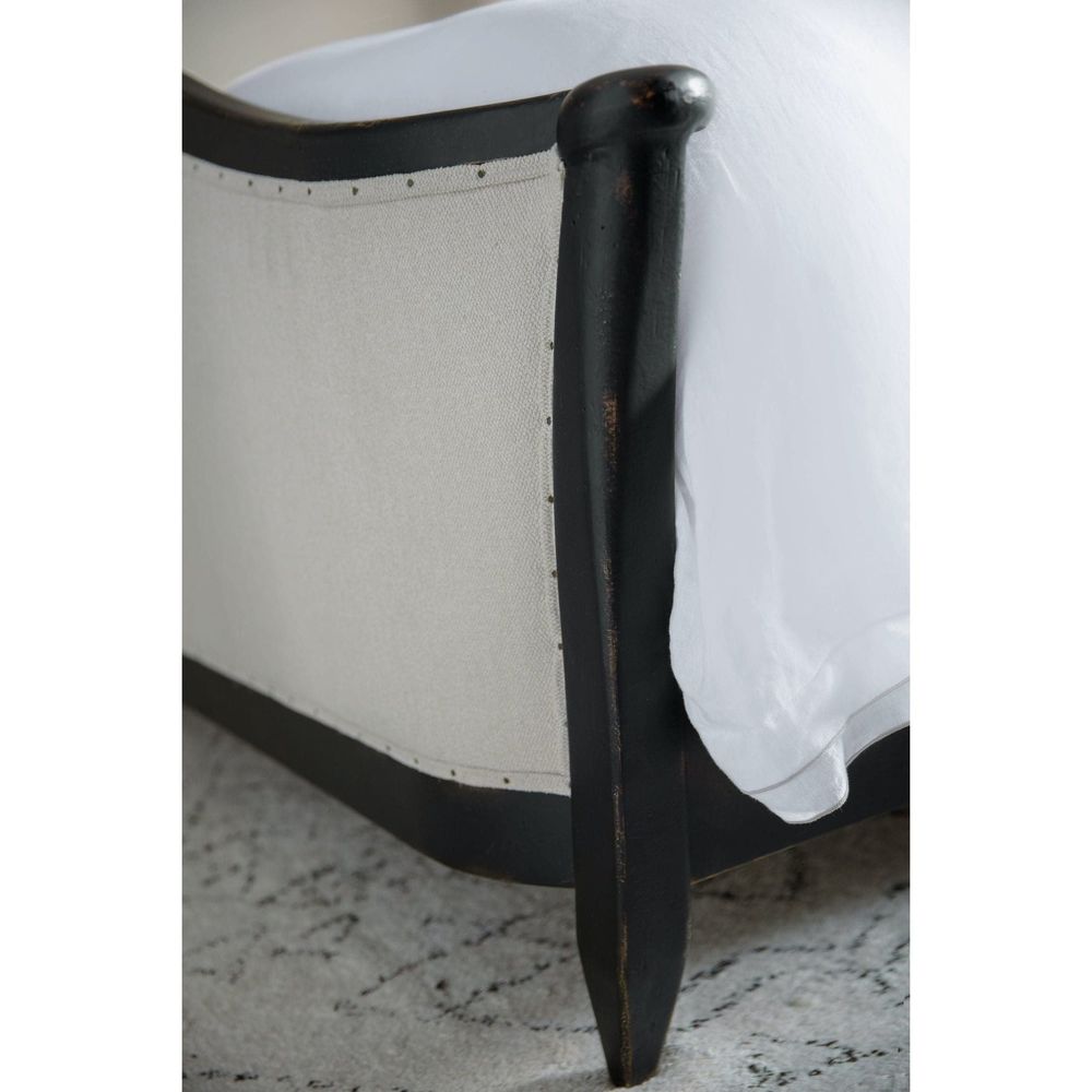 Ciao Bella Queen Upholstered Bed- Black-Hooker-HOOKER-5805-90850-99-BedsQueen-5-France and Son