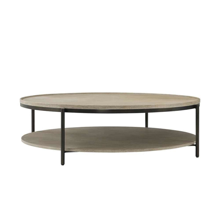 Repose Round Coffee Table-Theodore Alexander-THEO-TA51103.C322-Coffee TablesGrey Oak-1-France and Son