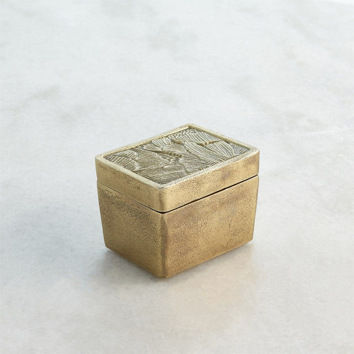 Flora Box-Antique Brass