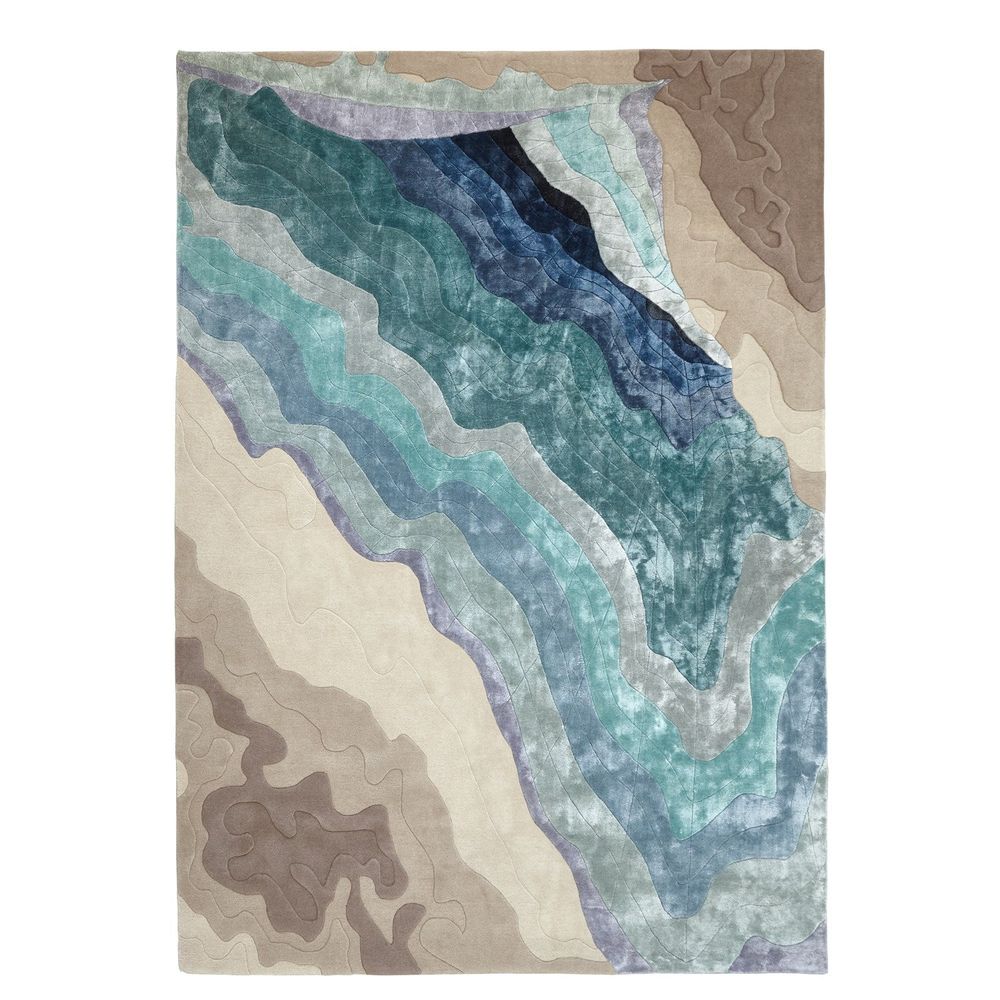 Rugs Fractured Rug-Cool-12 x 18