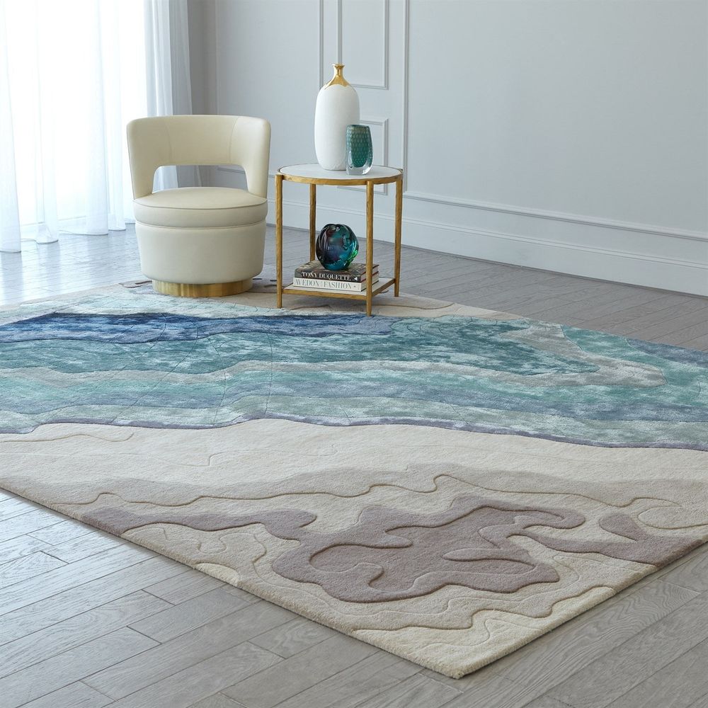 Rugs Fractured Rug-Cool-12 x 18