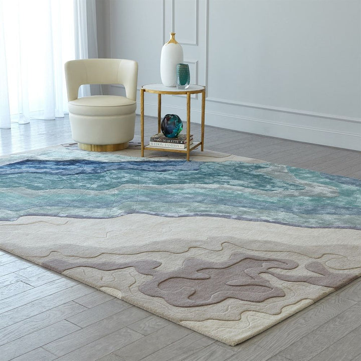 Rugs Fractured Rug-Cool-12 x 18