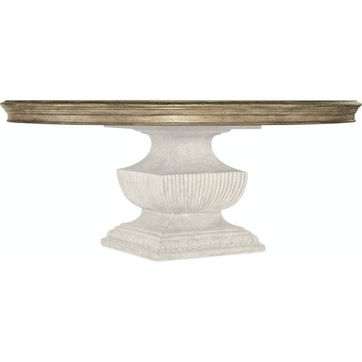 Castella 72in Round Urn Dining Table - Medium Wood