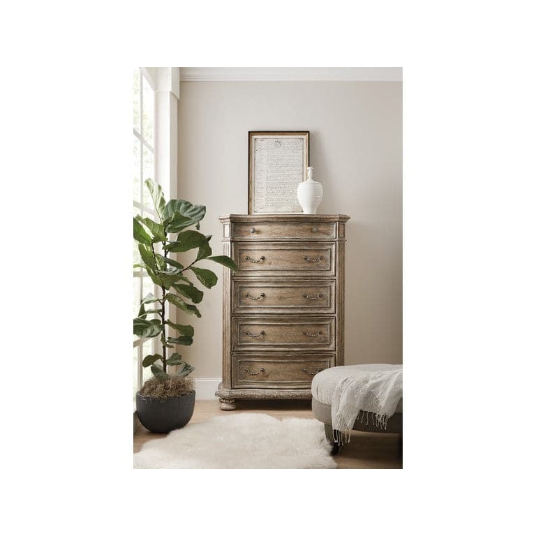 Dressers & Chests Castella Five Drawer Chest - Medium Wood