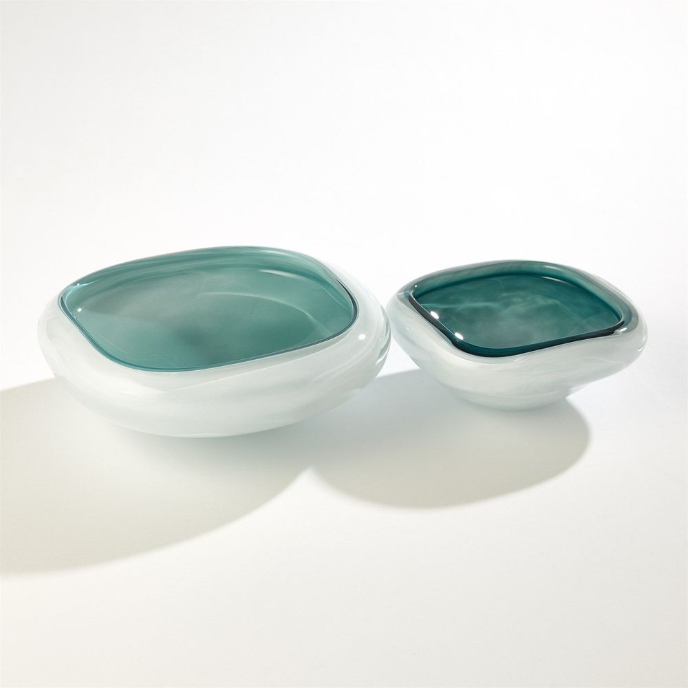 Square Cased Glass Bowl-Azure-Sm