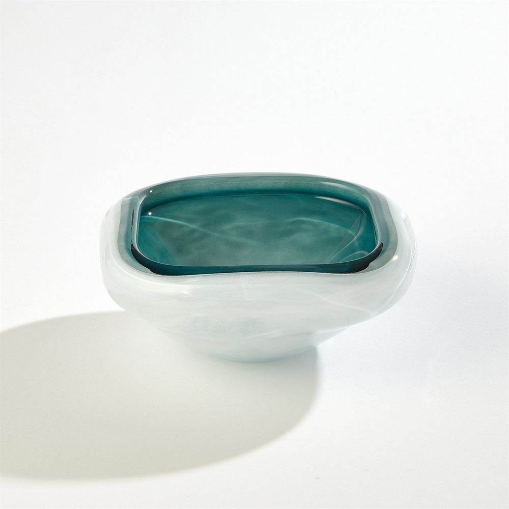 Square Cased Glass Bowl-Azure-Sm