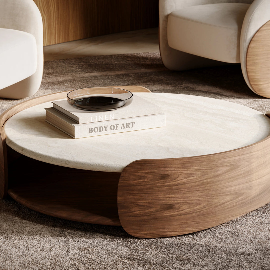 Fleur Open Cocktail Table W/Wood Shelf - image 5