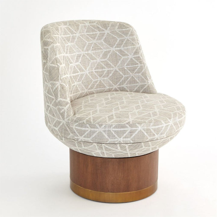 Lounge Chairs Brado Round Swivel Chair-Stone