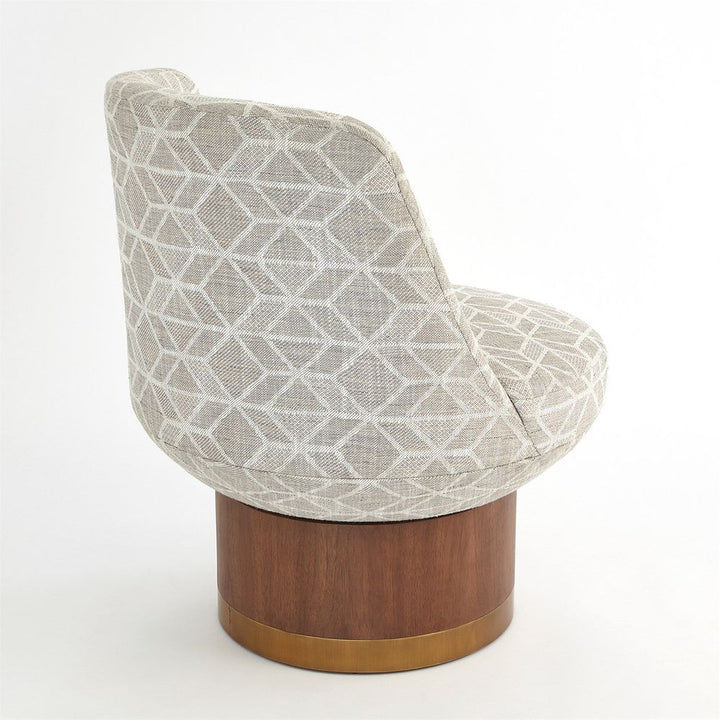 Lounge Chairs Brado Round Swivel Chair-Stone
