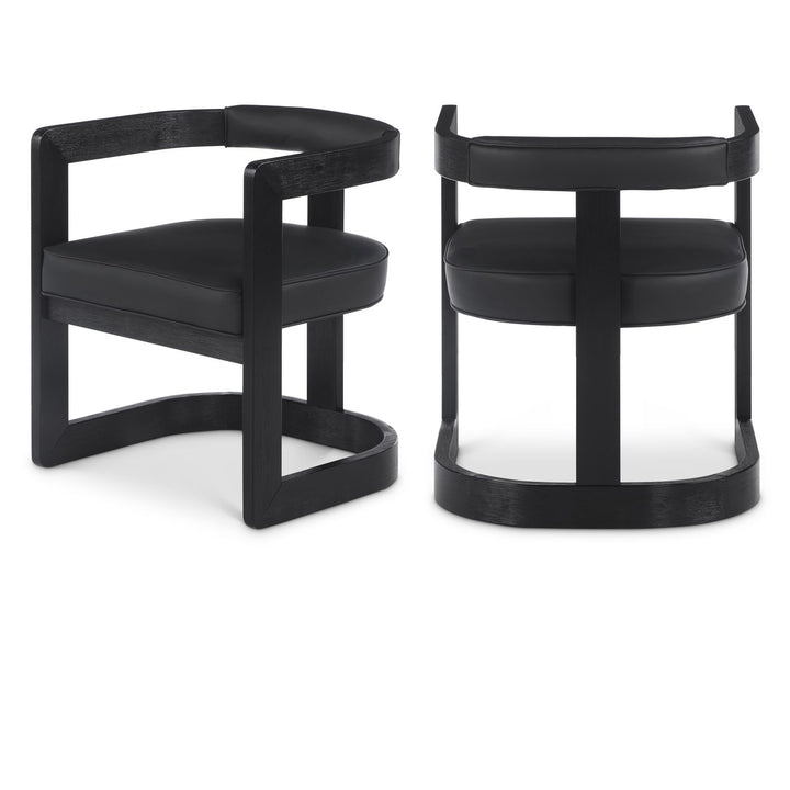 Manchester Black Vegan Leather Upholstered Dining Chair