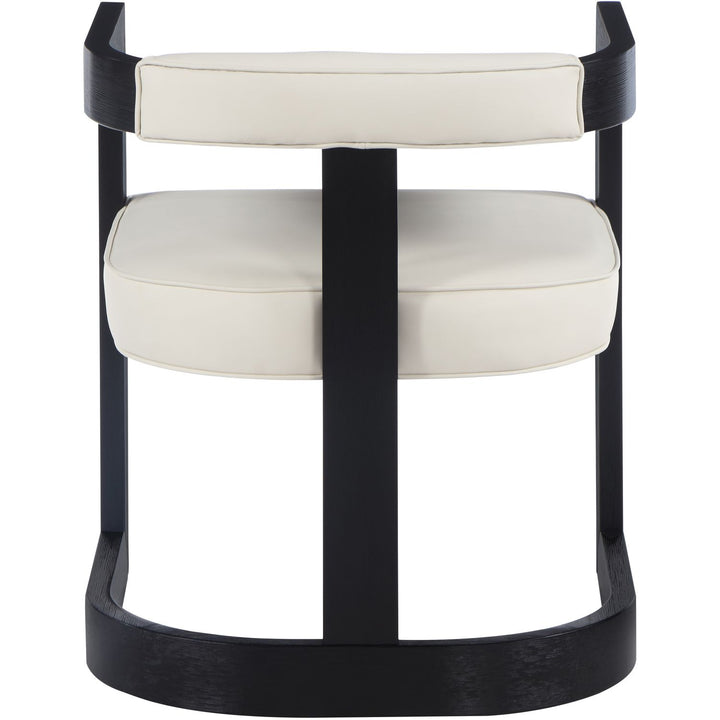 Manchester Vegan Leather Upholstered Dining Chair — Cream / Black Wire Brush
