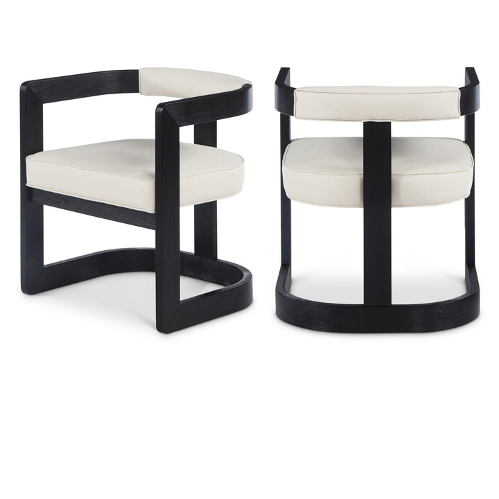 Manchester Cream Vegan Leather Upholstered Dining Chair