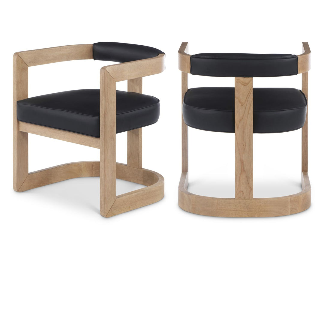 Manchester Black Vegan Leather Upholstered Dining Chair