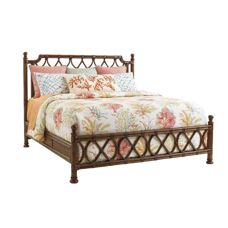 Beds Island Breeze Rattan Bed 6/6 King - Caribbean Sunset