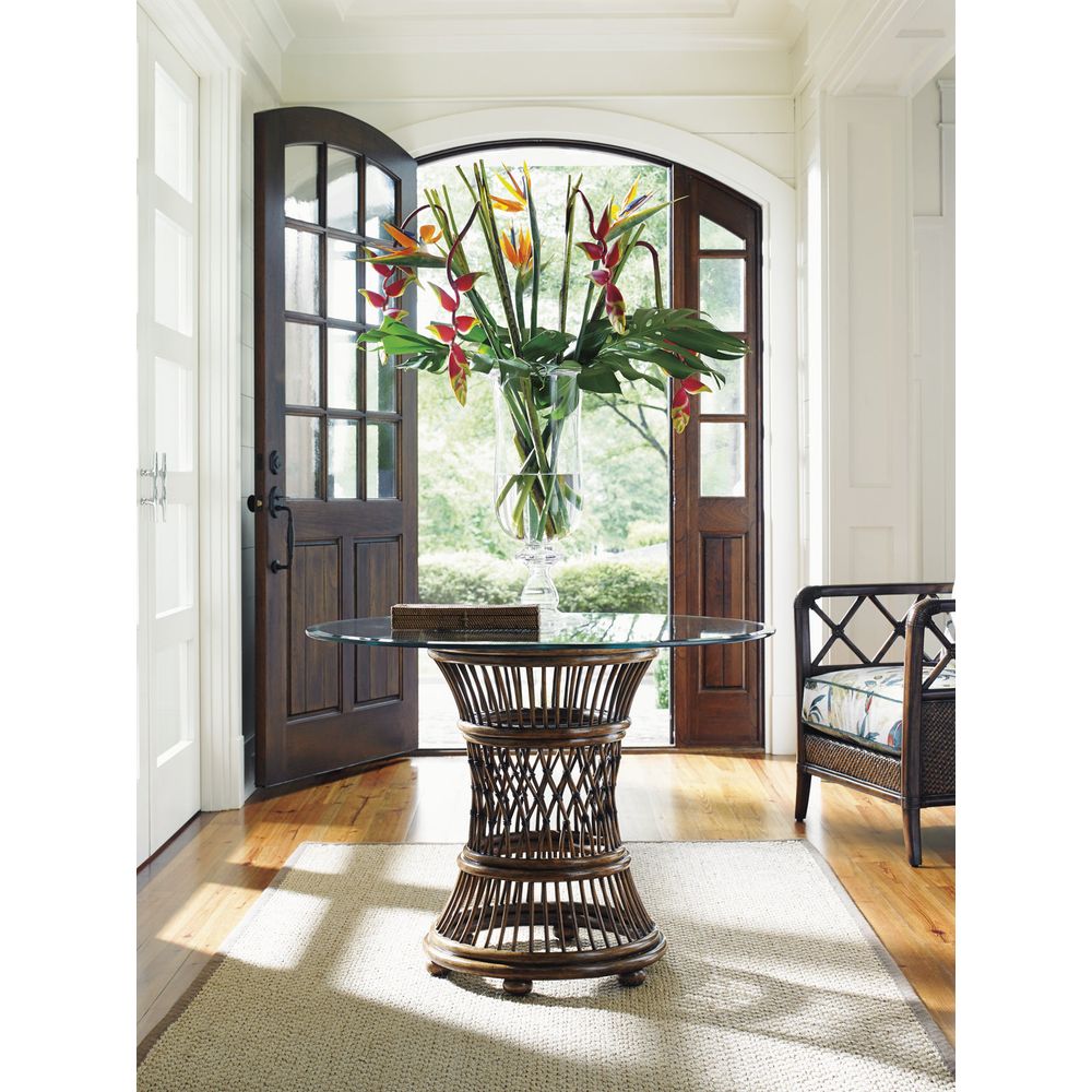 Dining Tables Aruba Dining Table With 36 Inch Glass Top - Caribbean Sunset