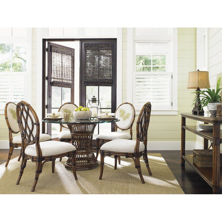 Dining Tables Aruba Dining Table With 48 Inch Glass Top - Caribbean Sunset