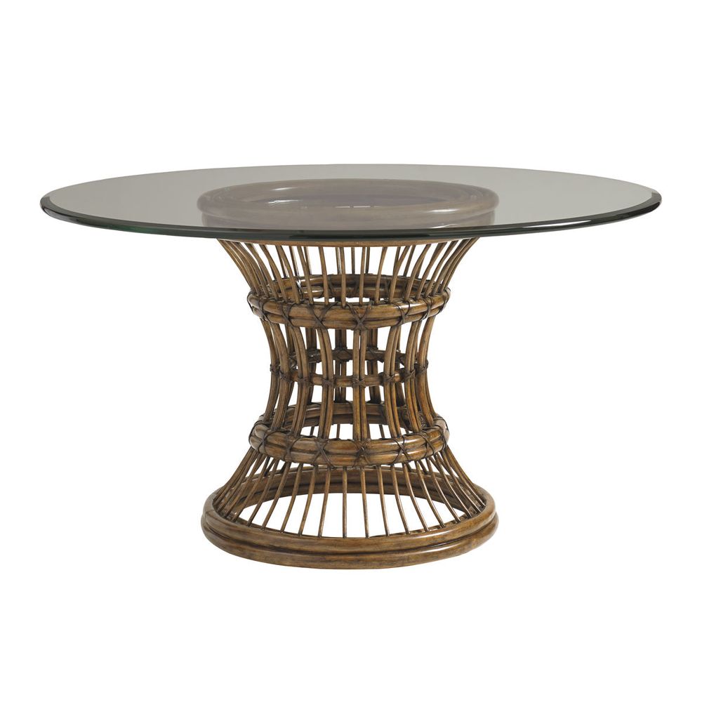 Dining Tables Latitude Dining Table With 54 Inch Glass Top - Caribbean Sunset