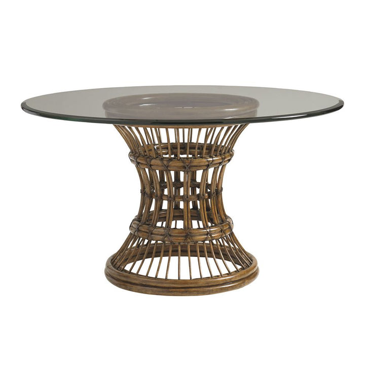 Dining Tables Latitude Dining Table With 54 Inch Glass Top - Caribbean Sunset