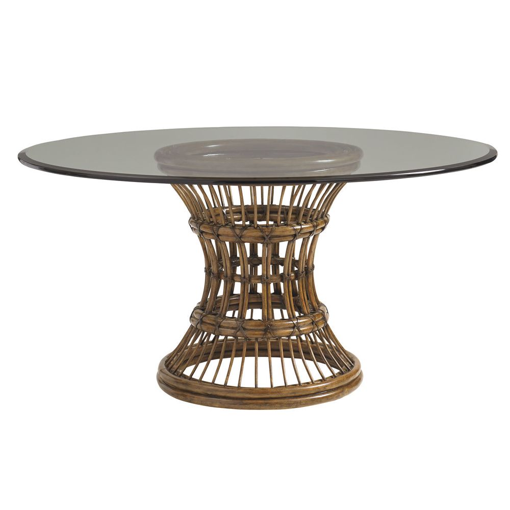 Dining Tables Latitude Dining Table With 60 Inch Glass Top - Caribbean Sunset