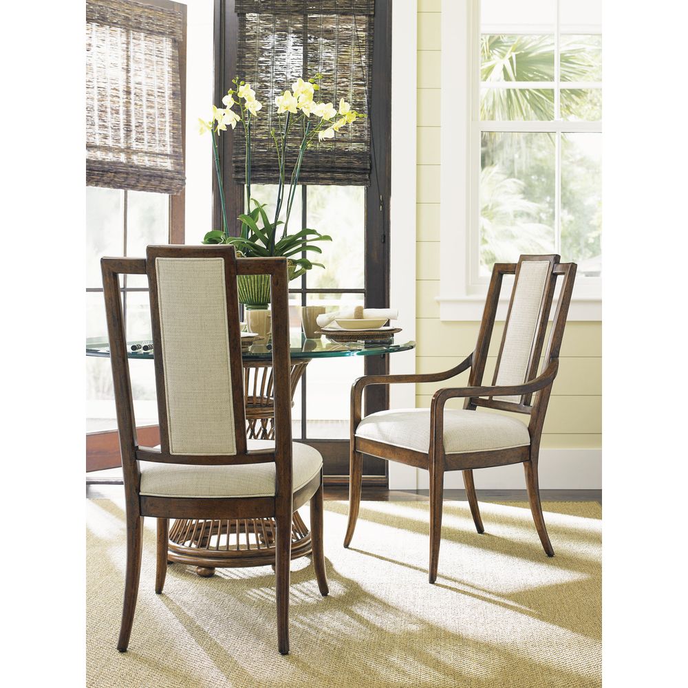 Dining Chairs St. Barts Splat Back Arm Chair - Caribbean Sunset