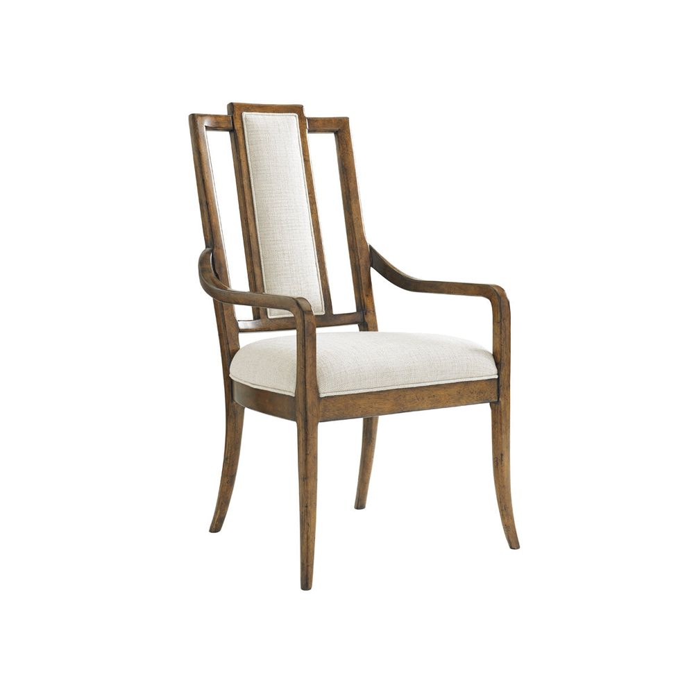 Dining Chairs St. Barts Splat Back Arm Chair - Caribbean Sunset