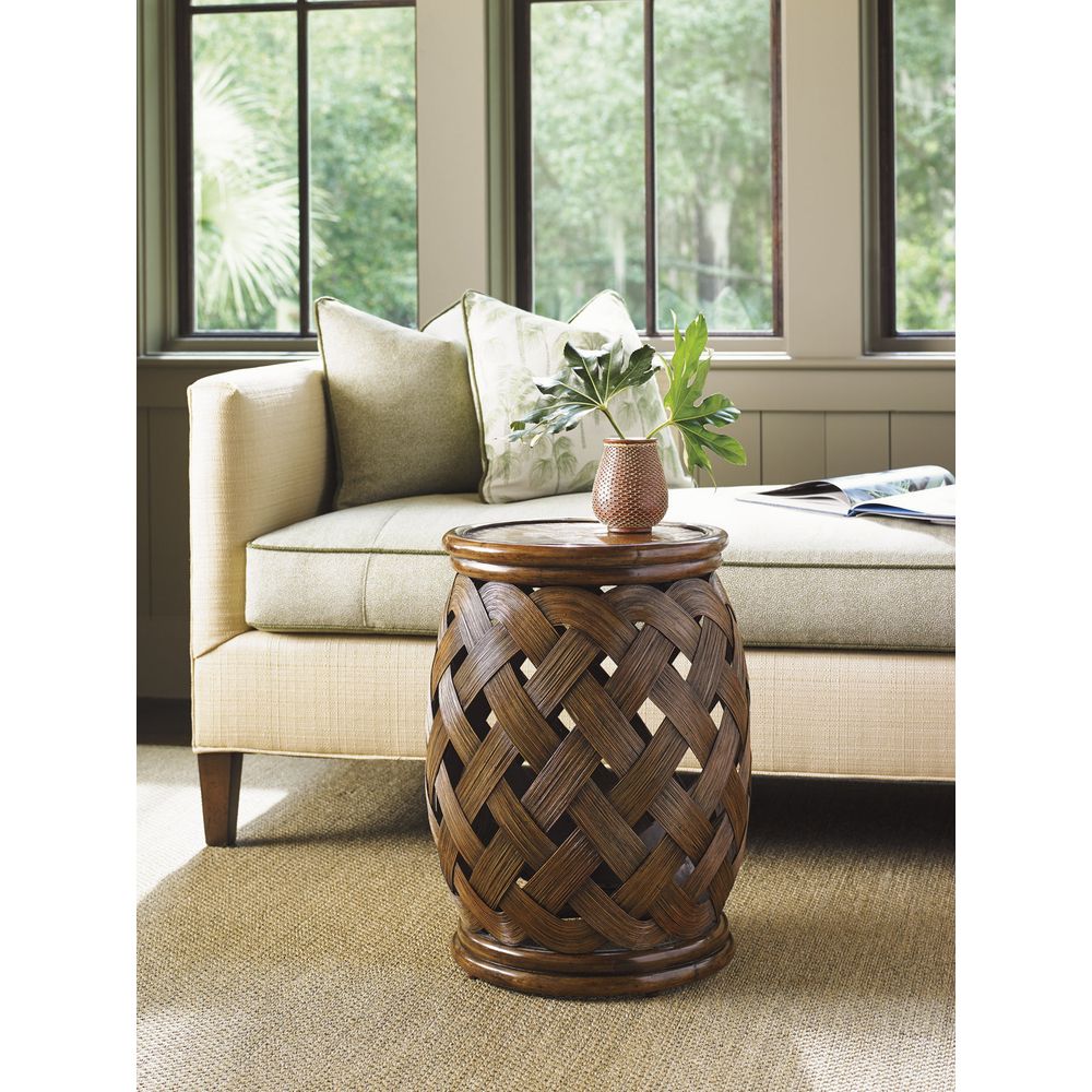 Side Tables Hibiscus Round Accent Table - Caribbean Sunset