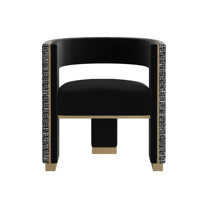 Adamina Dining Armchair - Abbington Black / Hobbes Night