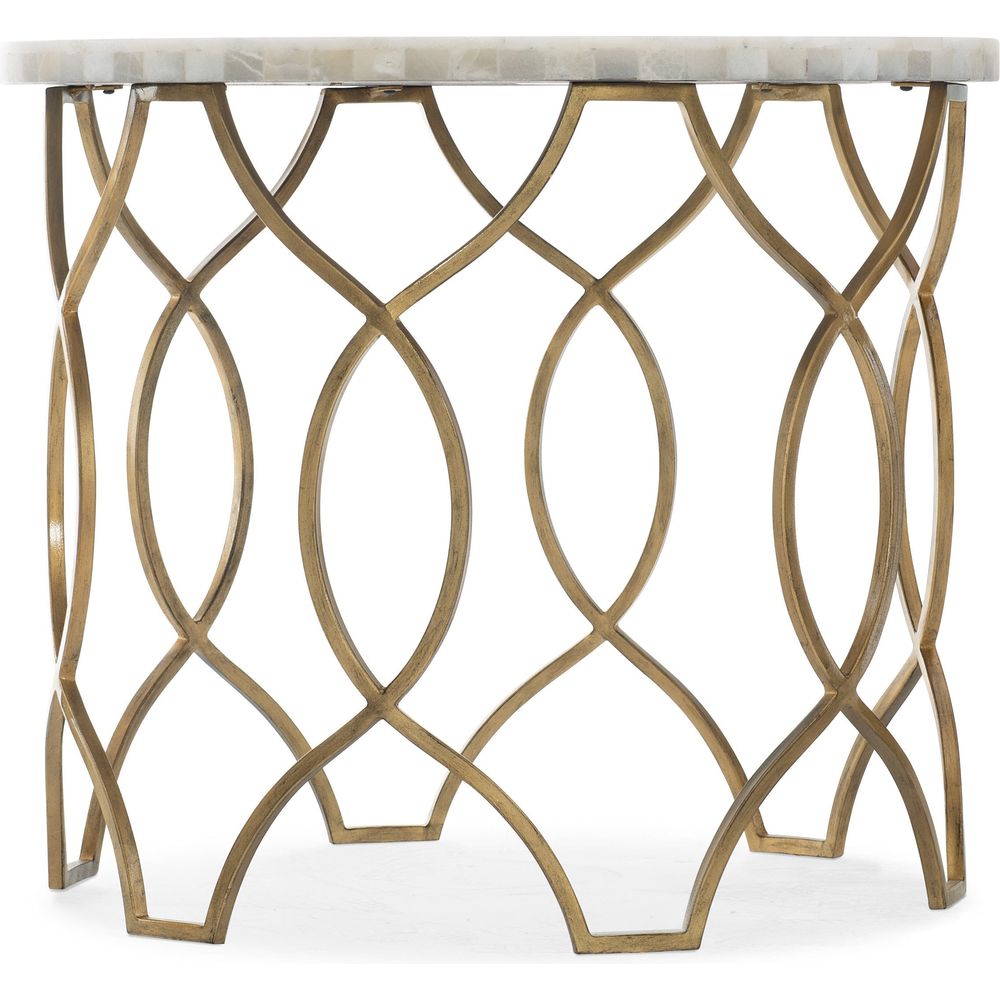 Melange Corrina Round Lamp Table