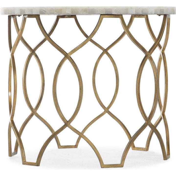 Melange Corrina Round Lamp Table