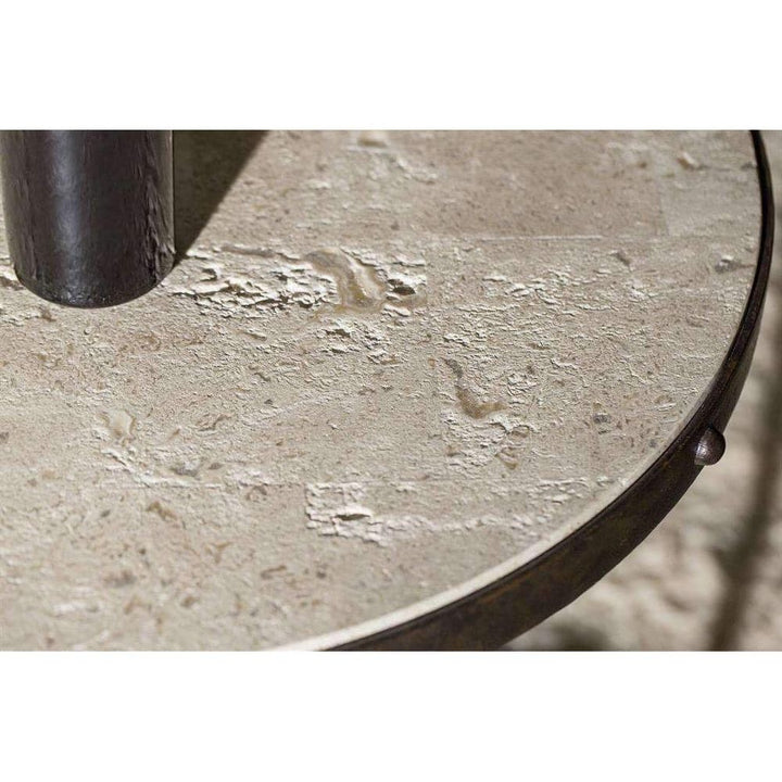 Verona Metal and Stone End Table