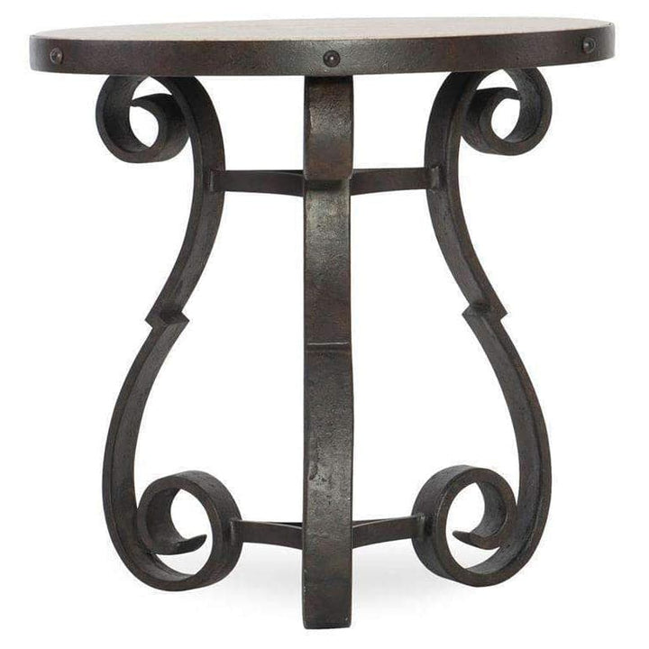 Side Tables Verona Metal and Stone End Table