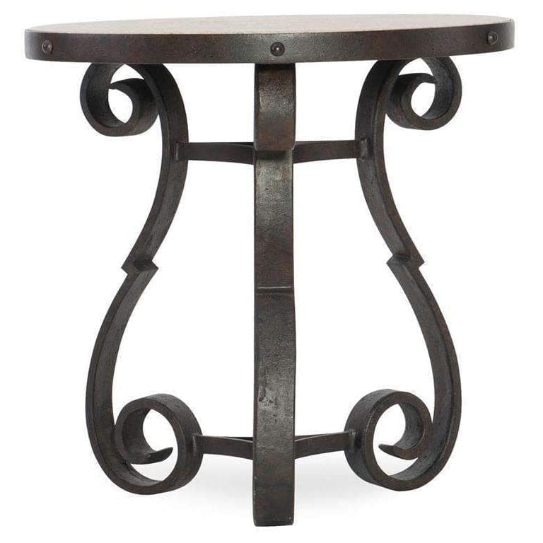 Side Tables Verona Metal and Stone End Table