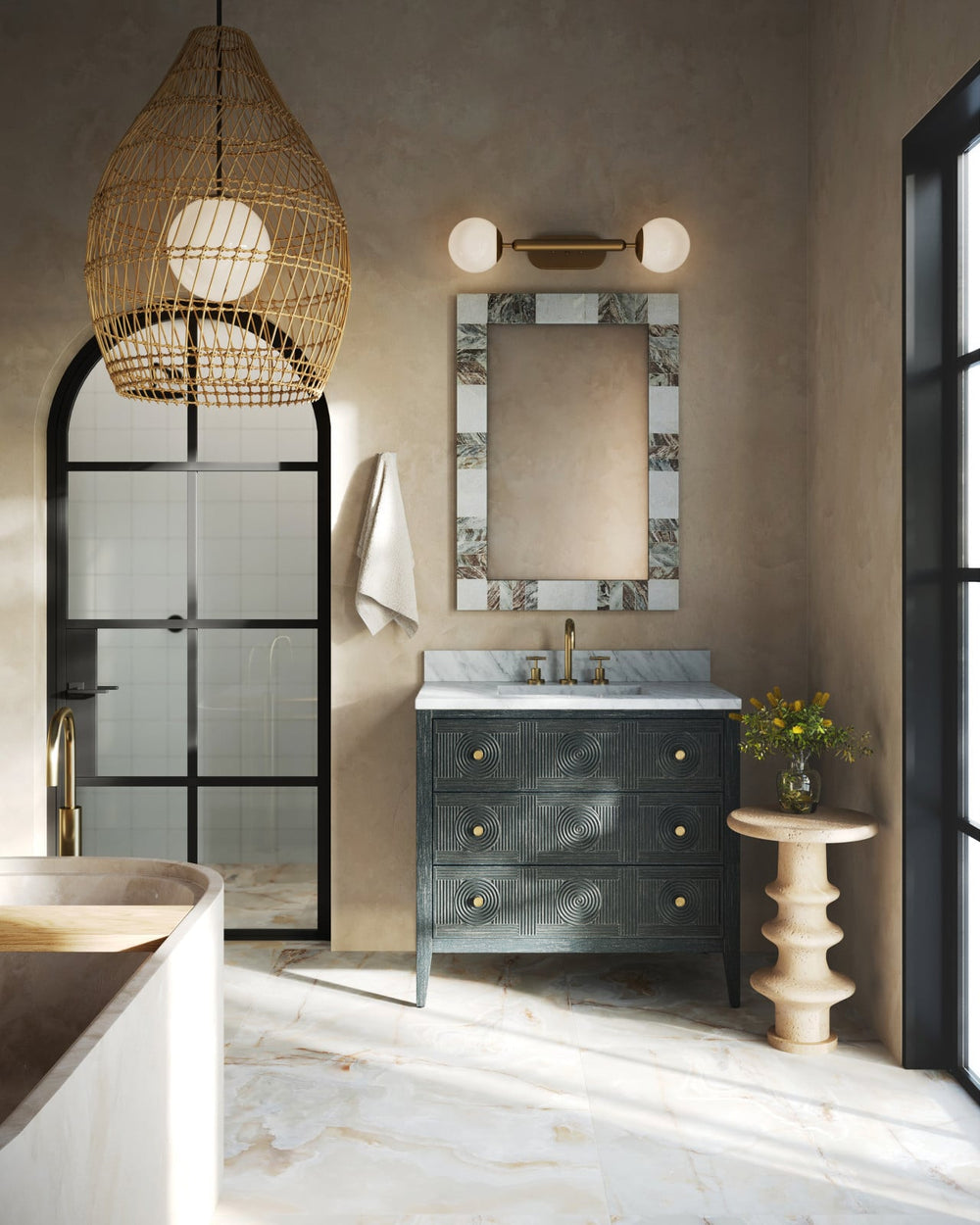 Vanities Santos 36" Vintage Navy Vanity with Rectangular Undermount Sink