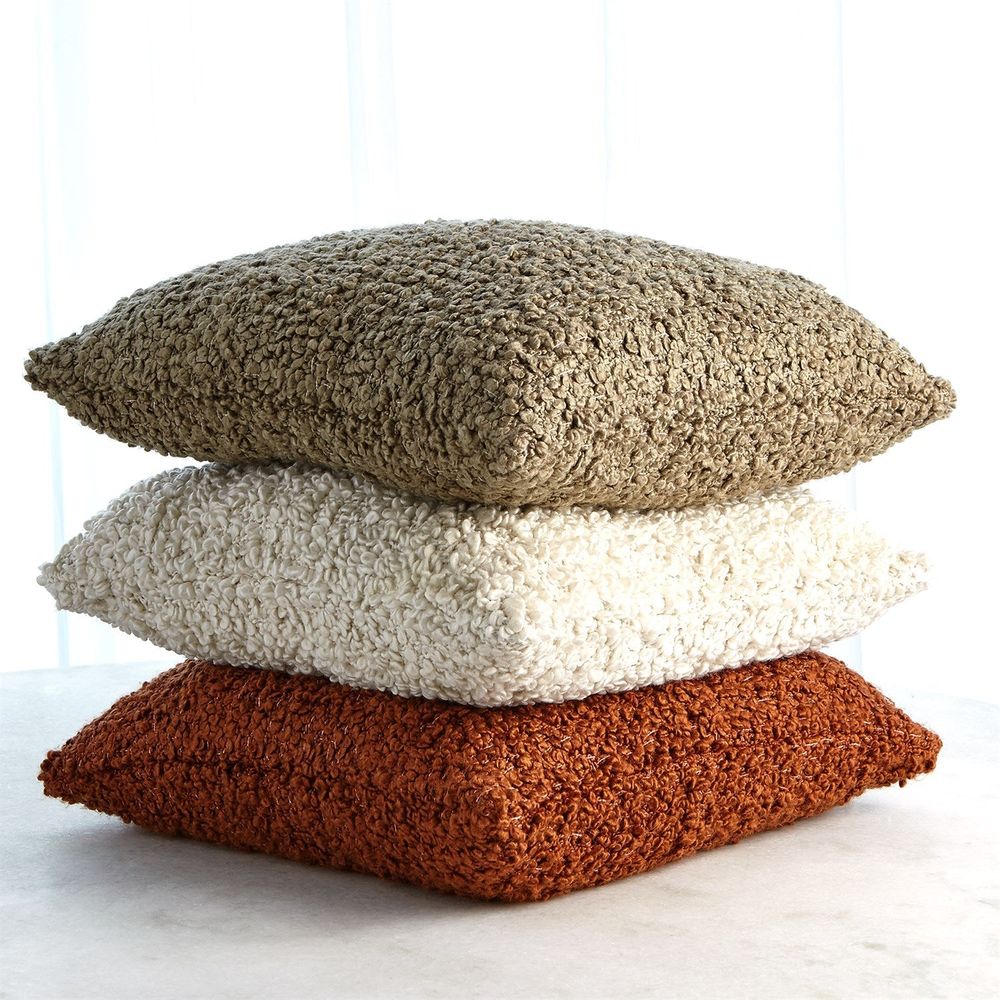 Textured Boucle Pillow-Natural