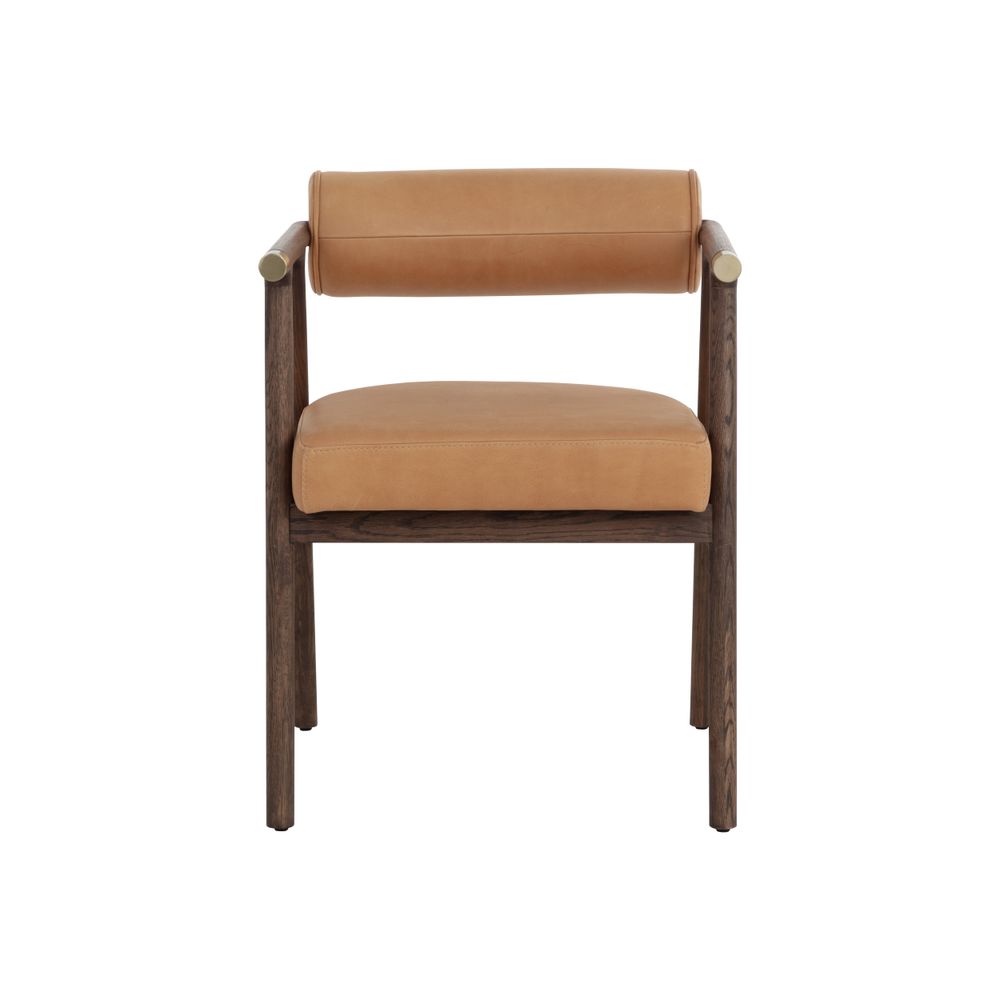 Dining Chairs Sova Dining Armchair - Antique Brown - Sahara Camel Leather