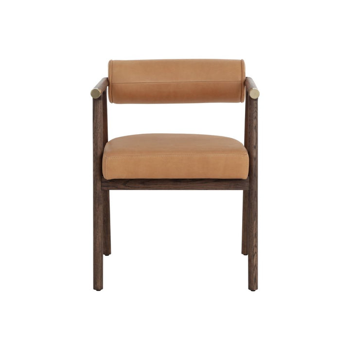 Dining Chairs Sova Dining Armchair - Antique Brown - Sahara Camel Leather