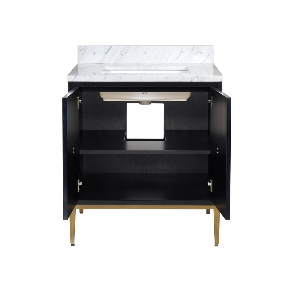 Kallista 30" Blue Vanity with Rectangular Undermount Sink