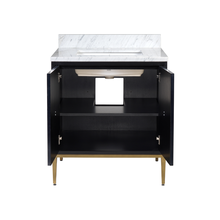 Kallista 30" Blue Vanity with Rectangular Undermount Sink