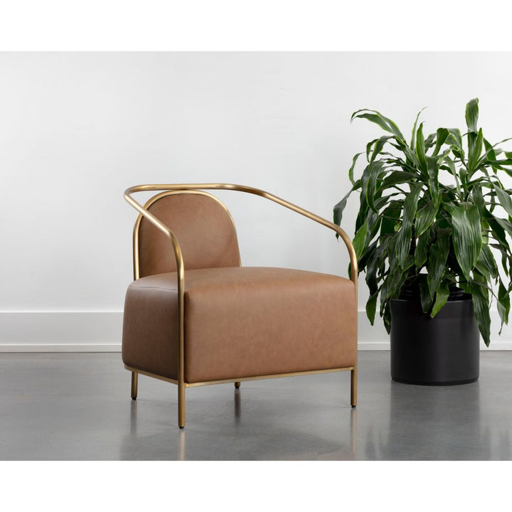 Lounge Chairs Cicero Lounge Chair - Milliken Cognac