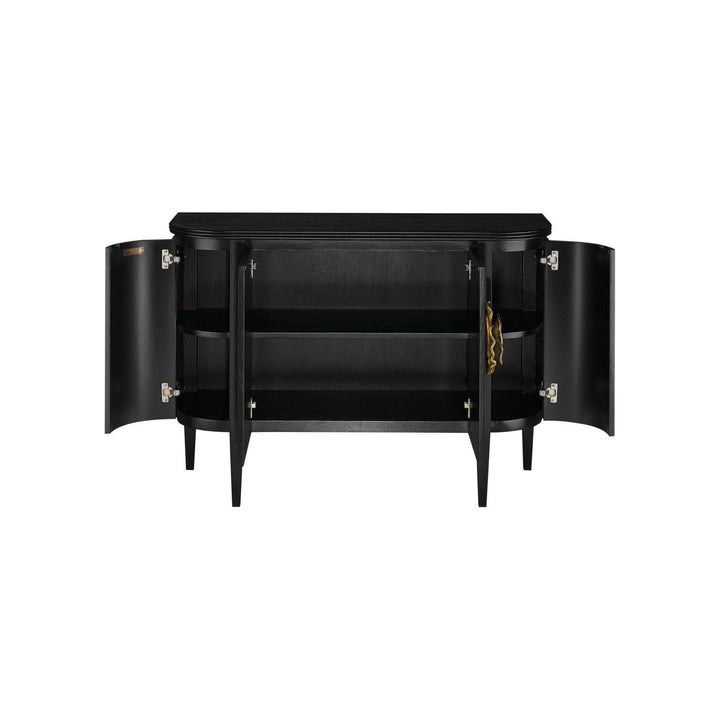 Briallen Black Demi-Lune Cabinet