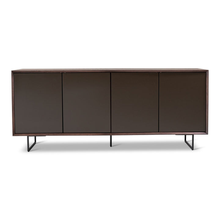URBIA-BSM-235196-30 Quadrum Lacquered Buffet Nogal, Cafe Brown
