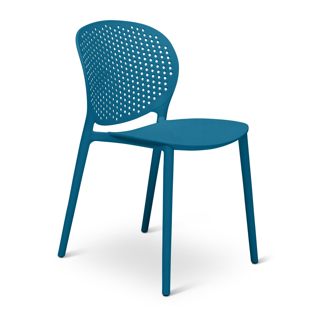 URBIA-CDH-BLY-SC-NGR-4CT Bailey Stacking Dining Chair (set of 4) Deep Teal, Deep Teal