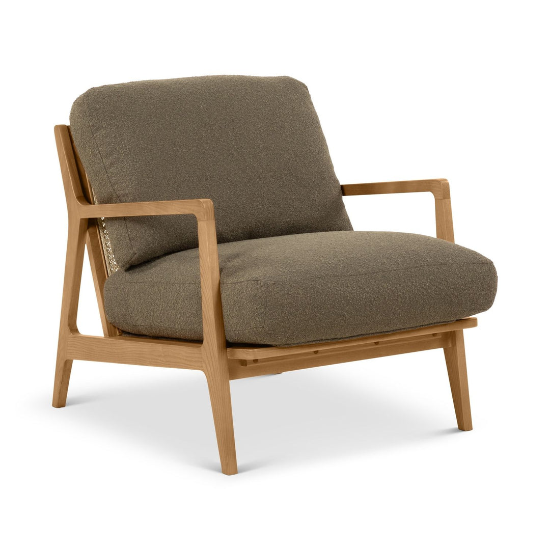 URBIA-VC-1231-C-KAPROKAL Carmelo Upholstered Accent Chair Natural, Forest Green