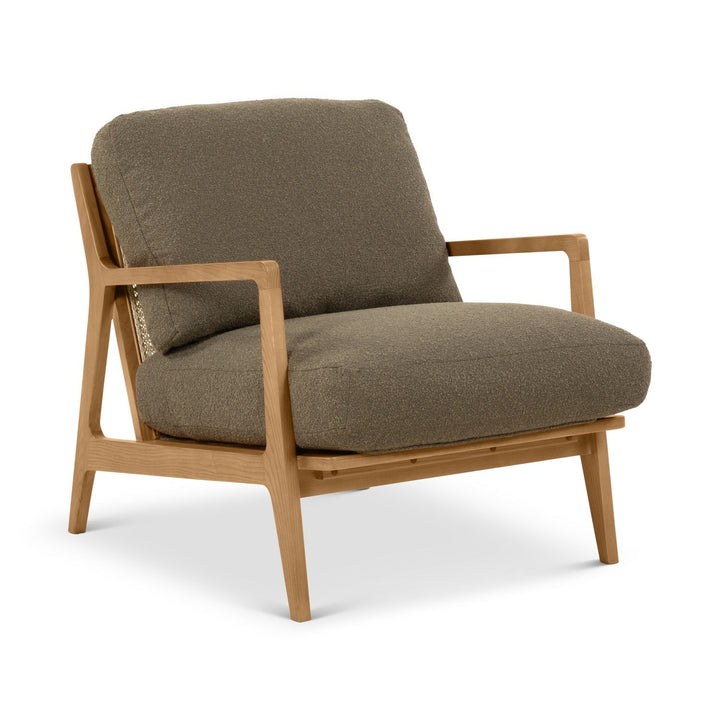 URBIA-VC-1231-C-KAPROKAL Carmelo Upholstered Accent Chair Natural, Forest Green